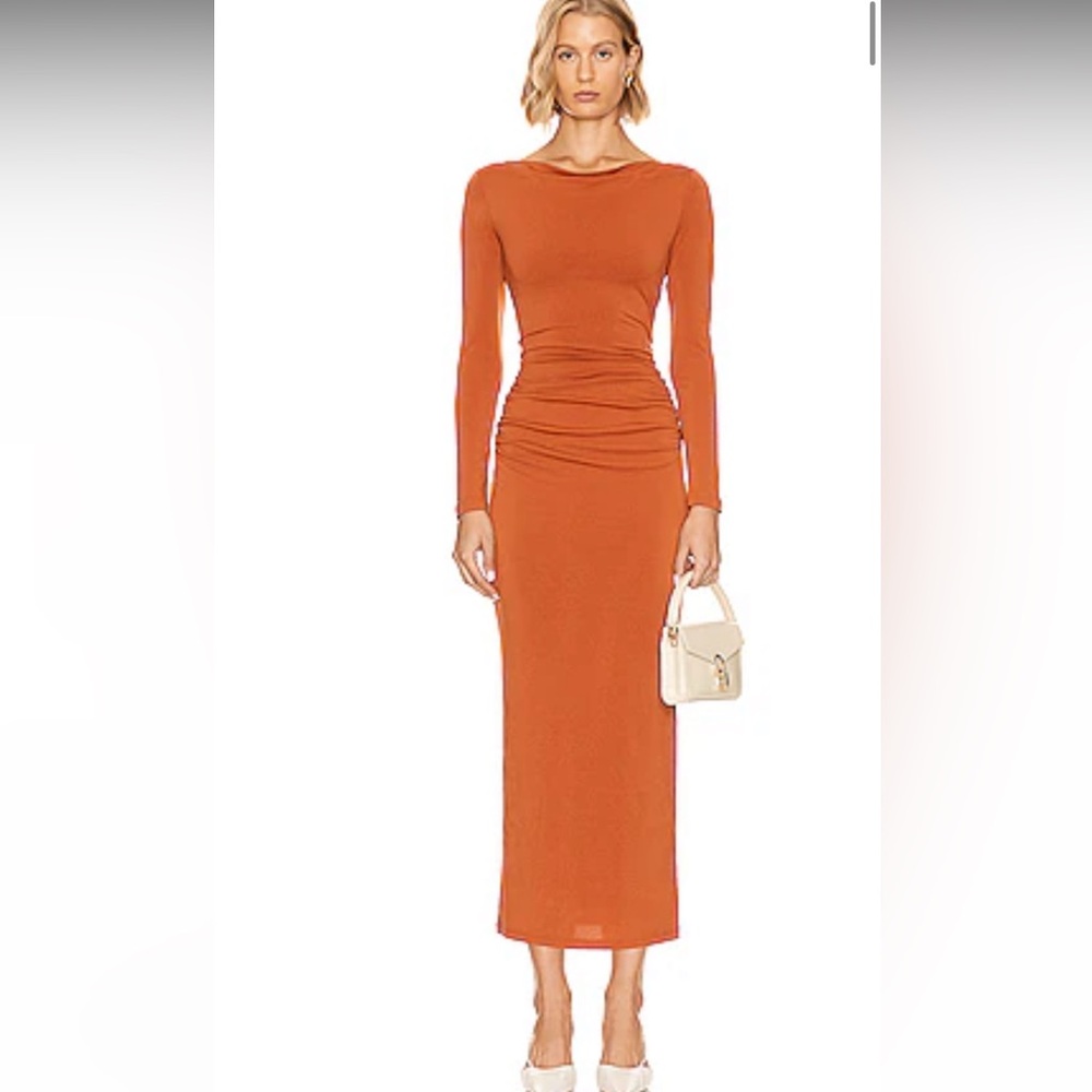 Significant Other - Rust Dress - long sleeve - open back - size US 4